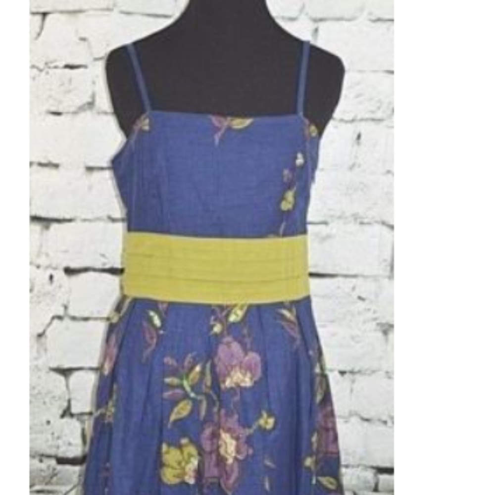 Gado Gado Blue Flower Floral Apron Dress Size 6